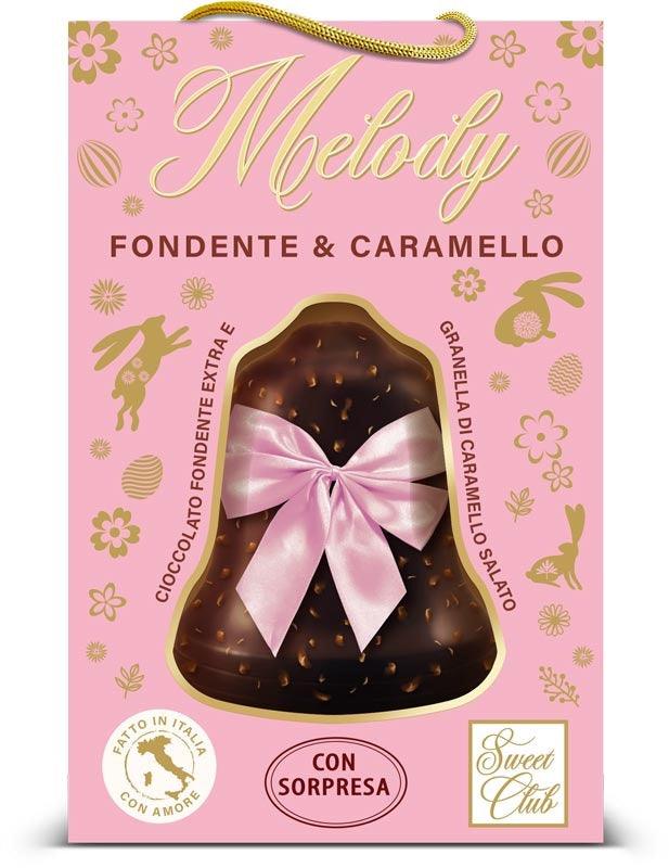 Melody campana cioccolato fondente e caramello salato 350g - Sweet Club